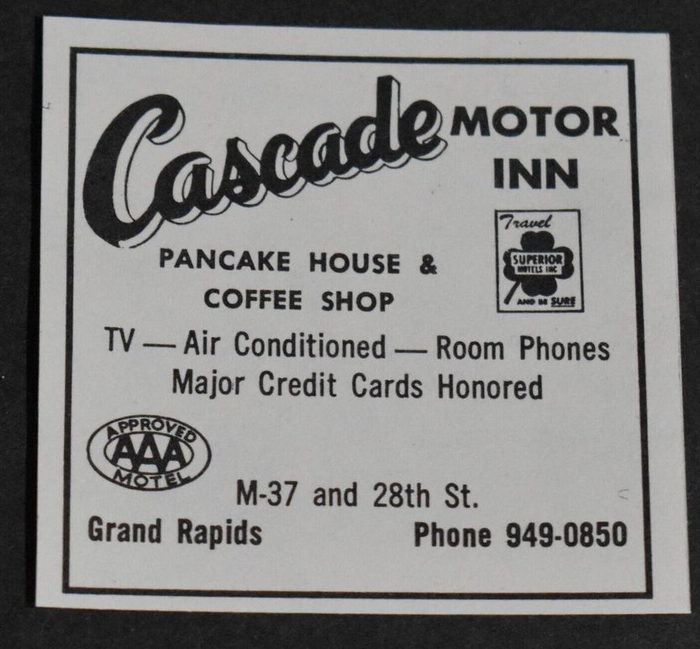 Cascade Motel (Cascade Motor Inn) - Print Ad